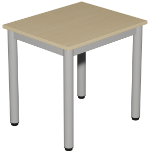 Table CARÉLIE tiroir plateau ép.19 mm mélaminé chant ABS piètement époxy - 60x50 cm - T3