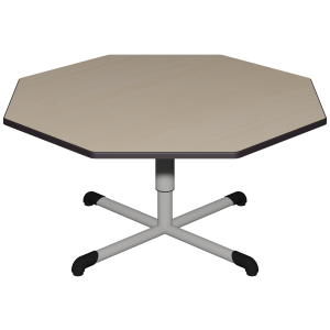 Table BANDANA HR plateau stratifié chant polyuréthane piètement central époxy - octogonale 120 cm - T1 à T3