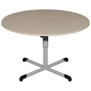 Table BANDANA HR plateau ép.24 mm stratifié chant ABS piètement central époxy - D120 cm - T4 à T6