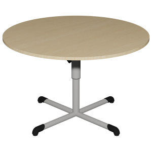 Table BANDANA HR plateau ép.24 mm stratifié chant ABS piètement central époxy - D120 cm - T4 à T6