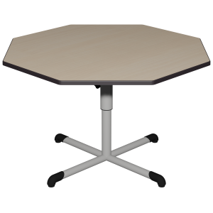 Table BANDANA HR plateau stratifié chant polyuréthane piètement central époxy - octo.120 cm - T4 à T6