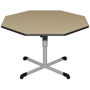 Table BANDANA HR plateau stratifié chant polyuréthane piètement central époxy - octo.120 cm - T4 à T6