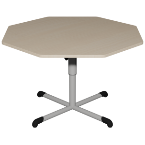 Table BANDANA HR plateau ép.24 mm stratifié chant ABS piètement central époxy - octo. 120 cm - T4 à T6