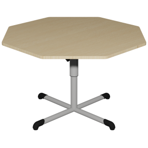 Table BANDANA HR plateau ép.24 mm stratifié chant ABS piètement central époxy - octo. 120 cm - T4 à T6