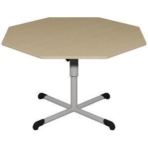 Table BANDANA HR plateau ép.21 mm MDF stratifié piètement central époxy - octogonale 120 cm - T4 à T6