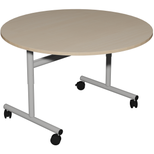 Table rabattable ?CLIPSE plateau ?p.24 mm stratifi? chant bois pi?tement ?poxy - D120 cm - T3 ? T6