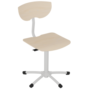 Siège SION HR à gaz assise et dossier bois Blueprotech® piètement époxy - H42 à 60 cm