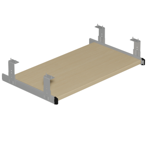 Tablette support clavier pour table HUBBE ép.19 mm mélaminé chant ABS pour bureau L80/120/150 cm