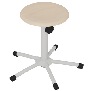 Tabouret ARAXE HR assise bois Blueprotech® piètement époxy - H42 à 60 cm