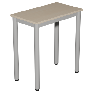 Table LYRA plateau ép.19 mm mélaminé chant ABS piètement époxy - 70x40 cm - T6