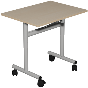 Table rabattable ÉCLIPSE plateau ép.21 mm stratifié chant bois piètement époxy - 70x50 cm - T3 à T6