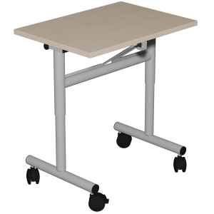 Table rabattable ÉCLIPSE plateau ép.24 mm stratifié chant ABS piètement époxy - 70x50 cm - T3 à T6