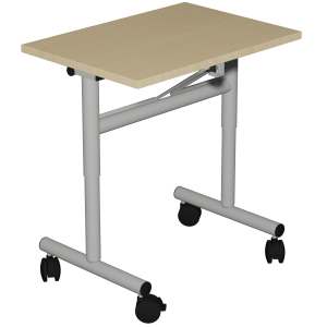 Table rabattable ÉCLIPSE plateau ép.24 mm stratifié chant ABS piètement époxy - 70x50 cm - T3 à T6