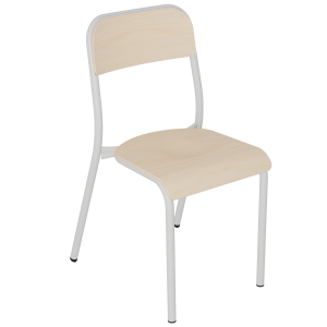Chaise ROBOT assise et dossier bois Blueprotech® piètement époxy - T6