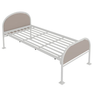 Lit ZEBRA compact piètement époxy platine de fixation - 90x200 cm