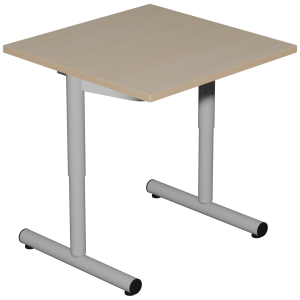 Table PETITE FRIMOUSSE HR plateau stratifi? chant bois pi?t. ?poxy avec tiroir - 60x50 cm - T1 ? T4