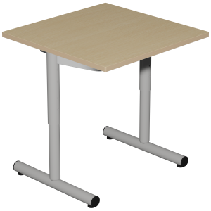 Table PETITE FRIMOUSSE HR plateau stratifié chant bois pièt. époxy avec tiroir - 60x50 cm - T1 à T4