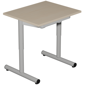 Table PETITE FRIMOUSSE HR plateau mélaminé chant ABS pièt. époxy avec tiroir - 60x50 cm - T1 à T4