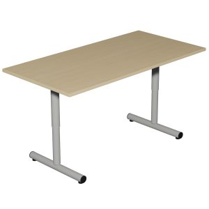 Table PETITE FRIMOUSSE HR plateau mélaminé chant ABS pièt. époxy - 120x50 cm - T1 à T4