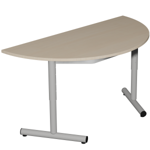 Table PETITE FRIMOUSSE HR plateau mélaminé chant ABS pièt. époxy - demi-lune D120 cm - T1 à T4