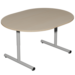 Table PETITE FRIMOUSSE HR plateau stratifi? MDF chant bois pi?t. ?poxy - ovale 120x90 cm - T1 ? T4