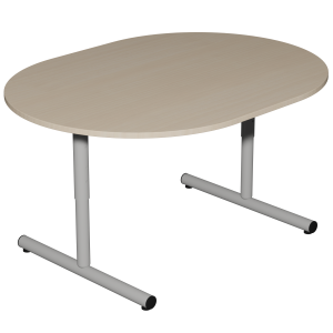 Table PETITE FRIMOUSSE HR plateau mélaminé chant ABS pièt. époxy - ovale 120x90 cm - T1 à T4