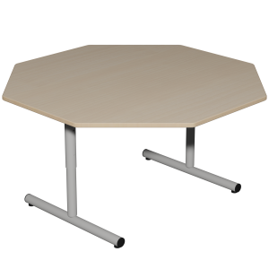 Table PETITE FRIMOUSSE HR plateau stratifi? MDF chant bois pi?t. ?poxy - octogonale 120 cm - T1 ? T4