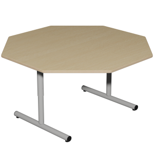 Table PETITE FRIMOUSSE HR plateau stratifié MDF chant bois pièt. époxy - octogonale 120 cm - T1 à T4