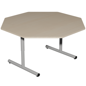 Table PETITE FRIMOUSSE HR plateau mélaminé chant ABS pièt. époxy - octogonale 120 cm - T1 à T4