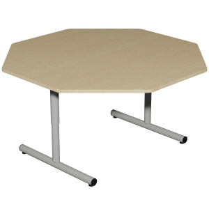 Table PETITE FRIMOUSSE HR plateau mélaminé chant ABS pièt. époxy - octogonale 120 cm - T1 à T4