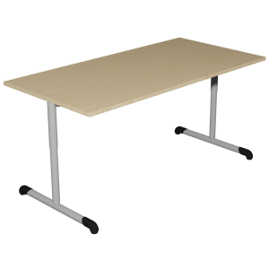 Table BANDANA HR DL plateau ép.24 mm stratifié chant ABS piètement époxy - 200x80 cm - T3 à T6
