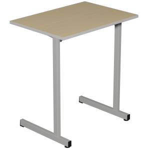 Table GANGE plateau ép.19 mm mélaminé chant ABS piètement époxy - 70x50 cm - T6