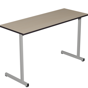 Table GANGE plateau ép.21 mm stratifié chant polyuréthane piètement époxy - 130x50 cm - T6
