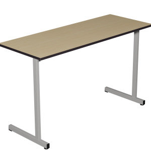 Table GANGE plateau ép.21 mm stratifié chant polyuréthane piètement époxy - 130x50 cm - T6