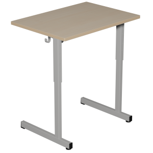 Table GANGE HR plateau ép.21 mm stratifié chant bois piètement époxy - 70x50 cm - T3 à T6