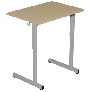 Table GANGE HR plateau ép.21 mm stratifié chant bois piètement époxy - 70x50 cm - T3 à T6