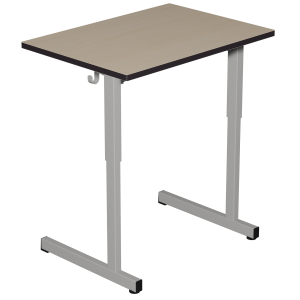 Table GANGE HR plateau ép.21 mm stratifié chant polyuréthane piètement époxy - 70x50 cm - T3 à T6
