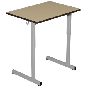 Table GANGE HR plateau ép.21 mm stratifié chant polyuréthane piètement époxy - 70x50 cm - T3 à T6