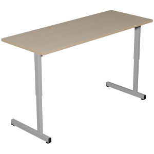 Table GANGE HR plateau ép.21 mm stratifié chant bois piètement époxy - 130x50 cm - T3 à T6