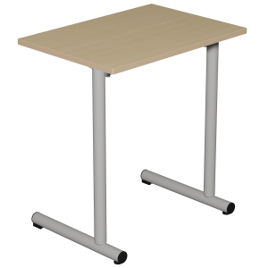 Table TAGE plateau ép.21 mm stratifié chant bois piètement époxy - 70x50 cm - T6