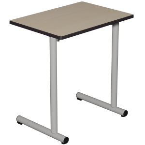 Table TAGE plateau ép.21 mm stratifié chant polyuréthane piètement époxy - 70x50 cm - T6