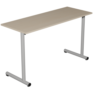 Table TAGE plateau ép.19 mm mélaminé chant ABS piètement époxy - 130x50 cm - T6