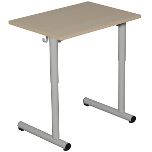 Table TAGE HR plateau ép.21 mm stratifié chant bois piètement époxy - 70x50 cm - T3 à T6