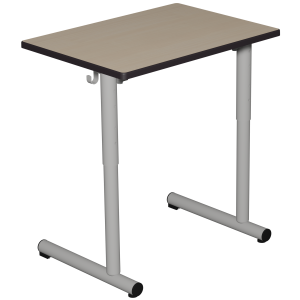Table TAGE HR plateau ép.21 mm stratifié chant polyuréthane piètement époxy - 70x50 cm - T3 à T6