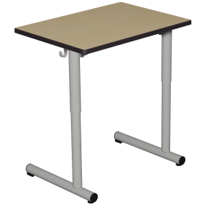 Table TAGE HR plateau ép.21 mm stratifié chant polyuréthane piètement époxy - 70x50 cm - T3 à T6