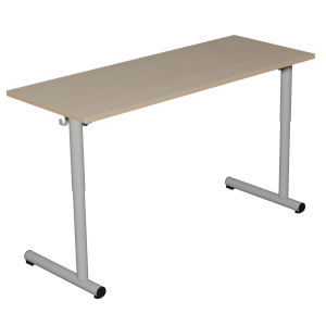 Table TAGE HR plateau ép.21 mm stratifié chant bois piètement époxy - 130x50 cm - T3 à T6