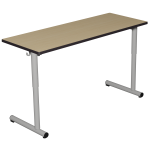 Table TAGE HR plateau ép.21 mm stratifié chant polyuréthane piètement époxy - 130x50 cm - T3 à T6