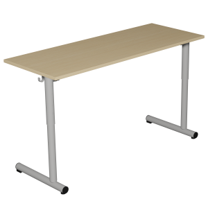 Table TAGE HR plateau ép.19 mm mélaminé chant ABS piètement époxy - 130x50 cm - T3 à T6