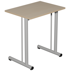 Table TAGE renforcée plateau ép.21 mm stratifié chant bois piètement époxy - 70x50 cm - T6