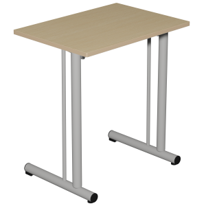 Table TAGE renforcée plateau ép.21 mm stratifié chant bois piètement époxy - 70x50 cm - T6